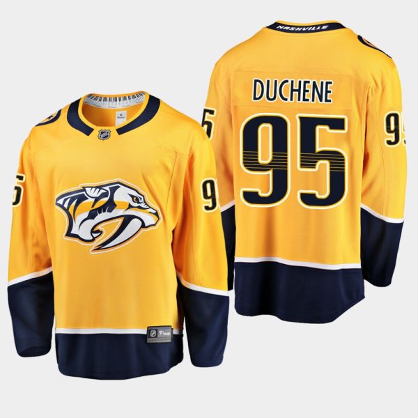 Herren Nashville Predators Eishockey Trikot Matt Duchene #95 Heim Gold Breakaway Player